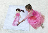 Digital Pattern PDF Download Paper Doll Blanket Princess Dress Pattern